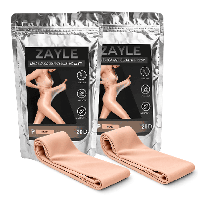 2 Pares - Meia calça a prova de rasgos e Anticelulite Brilho-Suave 20D - Lisy