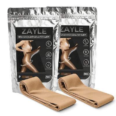 2 Pares - Meia calça a prova de rasgos e Anticelulite Brilho-Suave 20D - Lisy