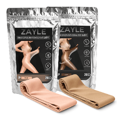 2 Pares - Meia calça a prova de rasgos e Anticelulite Brilho-Suave 20D - Lisy