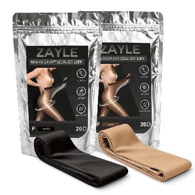 2 Pares - Meia calça a prova de rasgos e Anticelulite Brilho-Suave 20D - Lisy
